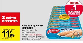 Carrefour Filets de maquereaux Saupiquet offre