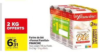 Carrefour Farine de blé Format Familial Francine offre
