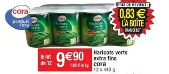 Haricots verts extra fins CORA