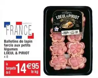 Cora x Carrefour Ballotins de lapin farcis aux petits légumes LOEIL & PIRIOT offre