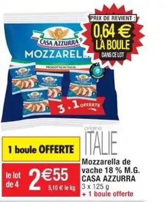 Mozzarella de vache 18% M.G. CASA AZZURRA