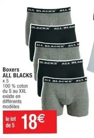 Cora x Carrefour Boxers ALL BLACKS offre
