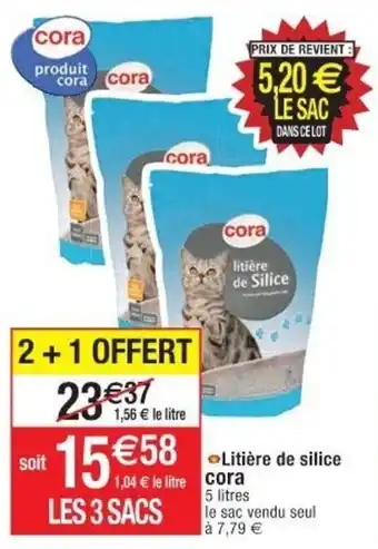 Cora x Carrefour Litière de silice CORA offre