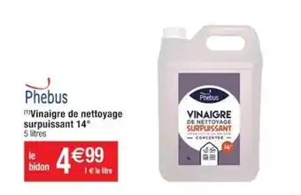 Cora x Carrefour Vinaigre de nettoyage surpuissant 14 offre