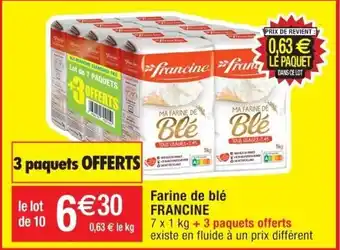 Cora x Carrefour Farine de blé FRANCINE offre