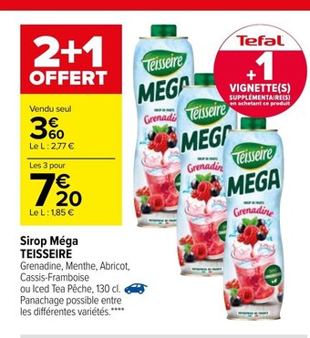 Carrefour Sirop Méga Teisseire offre