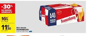 Carrefour Bière Blonde Kronenbourg offre