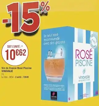 Géant Casino Vinovalie vin de france rosé piscine offre
