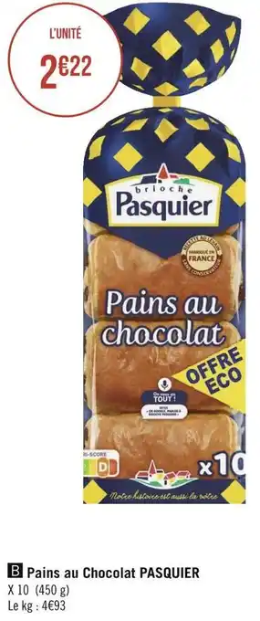 Géant Casino Pasquier pains au chocolat offre