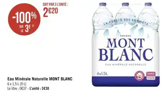 Géant Casino Mont blanc eau minérale naturelle offre