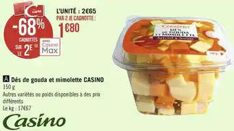 Géant Casino Casino dés de gouda et mimolette offre