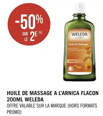 Géant Casino Weleda huile de massage a l’arnica flacon 200ml offre