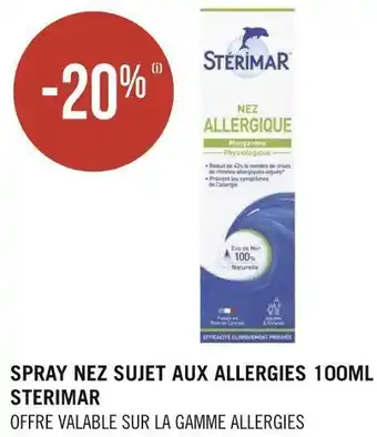 Géant Casino Sterimar spray nez sujet aux allergies 100ml offre