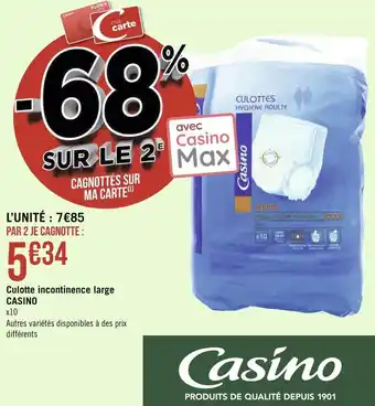 Géant Casino Casino culotte incontinence large offre