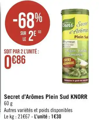 Géant Casino Knorr secret d’arômes plein sud offre