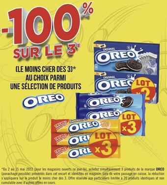 Géant Casino Oreo bon plan une sélection de produits oreo offre