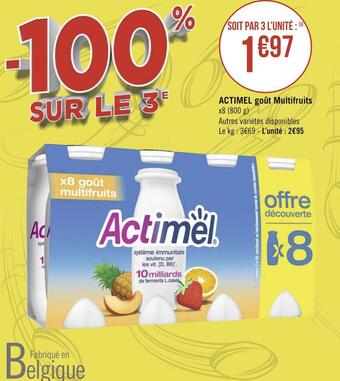 Géant Casino Actimel actimel goût multifruits offre