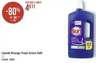 Géant Casino Sun liquide rinçage triple action* offre