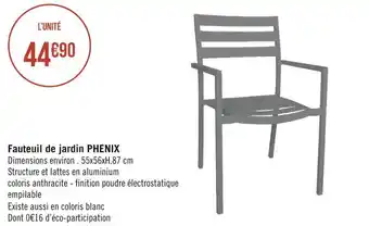 Géant Casino Fauteuil de jardin phenix offre