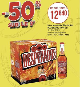 Géant Casino Desperados bière aromatisée téquila red desperados 5,9% vol. offre