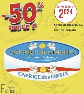 Géant Casino Caprice des dieux caprice des dieux 30% m.g. offre