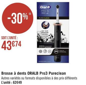 Géant Casino Oral-b brosse à dents pro3 pureclean offre