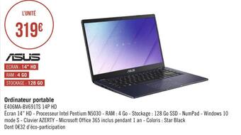 Géant Casino Asus ordinateur portable offre