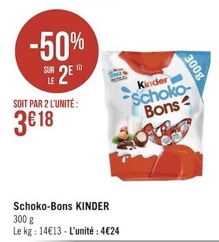 Géant Casino Kinder schoko-bons offre