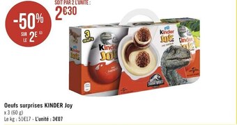 Géant Casino Kinder joy oeufs surprises offre