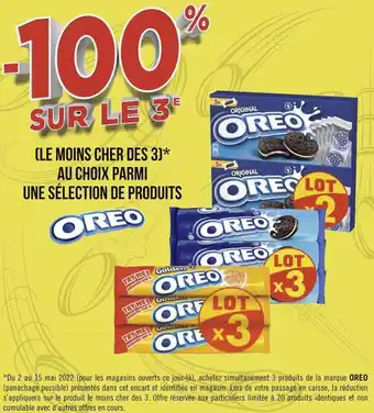 Géant Casino Oreo bon plan une sélection de produits oreo offre