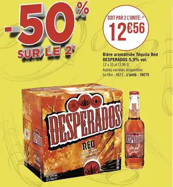 Géant Casino Desperados bière aromatisée téquila red 5,9% vol. offre