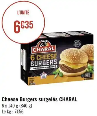 Géant Casino Charal cheese burgers surgelés offre