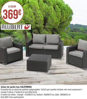 Géant Casino Allibert salon de jardin bas california offre