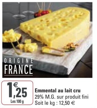 G20 Emmental au lait cru offre