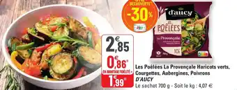 G20 Les poêlées la provençale haricots verts, courgettes, aubergines, poivrons D'AUCY offre