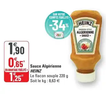 G20 Sauce algérienne HEINZ offre