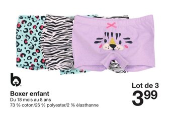Zeeman Boxer enfant offre