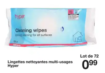 Lingettes nettoyantes multi-usages hyper
