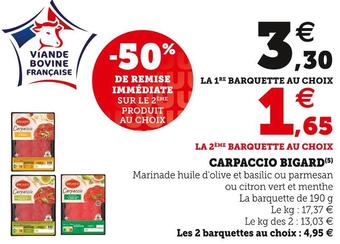 U Express Bigard carpaccio offre