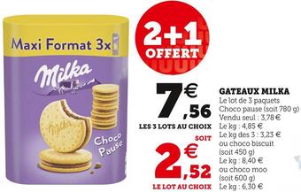 U Express Milka gateaux offre