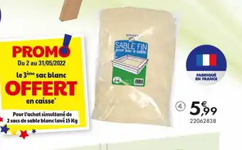 JouéClub Sac de sable blanc lavé 15 kg offre