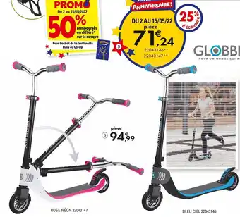 JouéClub Globbi trottinette flow foldable 125- 6 ans offre