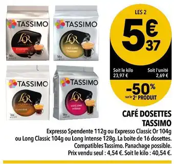 Supeco Tassimo café dosettes offre