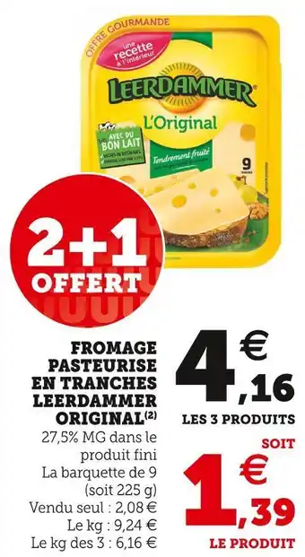 Leerdammer fromage pasteurise en tranches original