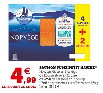 U Express Petit navire saumon fume offre