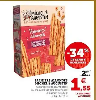 Michel & augustin palmiers allongés