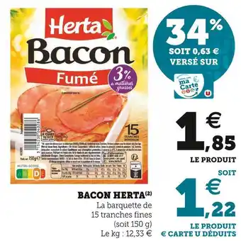 Super U Herta bacon offre