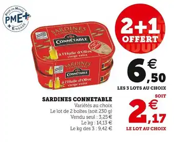 Super U Connetable sardines offre