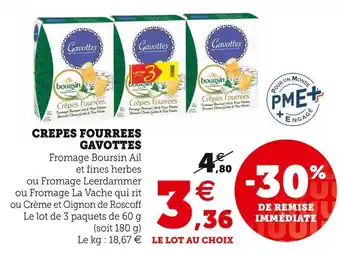 Super U Gavottes crepes fourrees offre