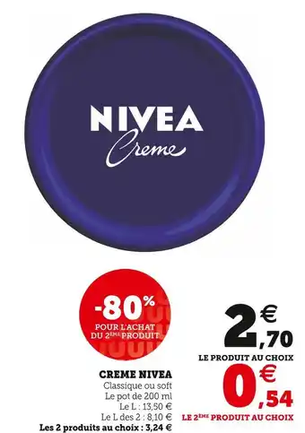 Super U Nivea creme offre